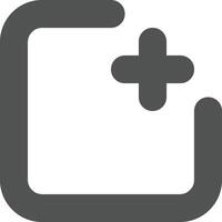 Add window icon bold outline style vector