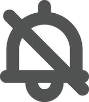 Mute notification icon bold outline style vector