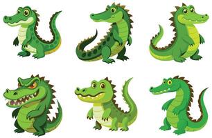 set of alligator vector