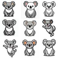 A set of Koala vector