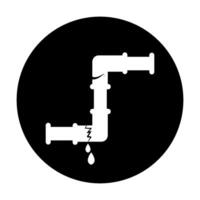 symbol illustration of a leaking pipe vector