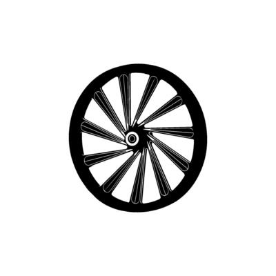 simple design motorbike rim icon
