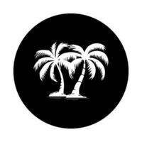 palm tree icon vectors illustration