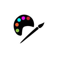 simple icon of coloring brush vector