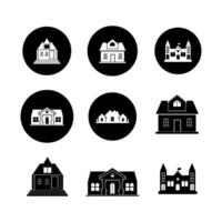 icon set of simple house design vector