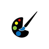 simple icon of coloring brush vector