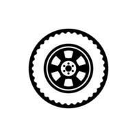 simple design car tire icon vector