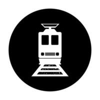 commuter train icon simple line design vector