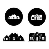 icon set of simple house design vector