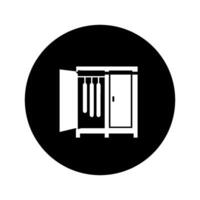 wardrobe icon, simple design vector