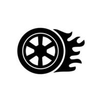 simple design car tire icon vector