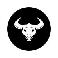 Strong bull icon isolated on white background. vector