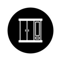 wardrobe icon, simple design vector