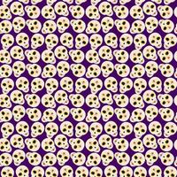 Patterned Sugar sculls Seamless pattern. Day of the dead greeting background texture in trendy shade. illustration Wrapping, wallpaper, packing or web, cards, poster, label or web, promo idea vector