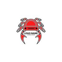 crab robot logo design vector