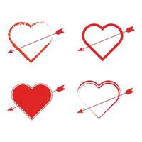 heart with the arrow icon. love symbol. valentine's day design element vector