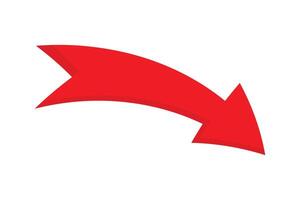 arrow design red color vector