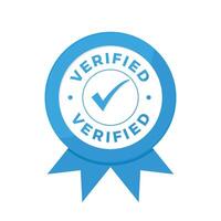 Check Mark Verified and Certified design vector