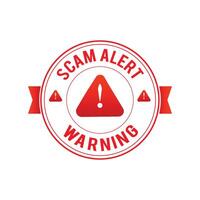 scam alert red warning Alert Symbol vector