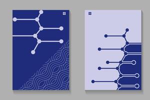 Modern cover designs with abstract geometric patterns in blue. Perfect for corporate branding, annual reports, and presentations. vector