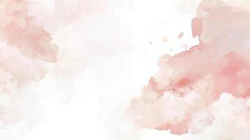 watercolor background with abstract brushed texture in horizontal orientation. Hand drawn texture. Brush stroked painting pastel romantic pink color watercolour vector