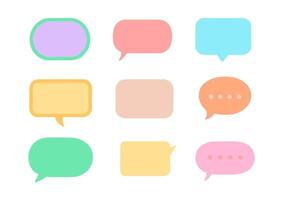 Collection of Speech Bubble set. Colorful talk bubble. Blank empty white speech bubbles. Speak bubble text, cartoon chatting box, message box vector