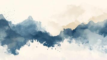watercolor background with abstract brushed ink texture in horizontal orientation. Hand drawn texture. Brush stroked painting pastel color watercolour vector