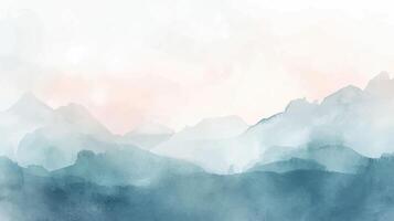 Abstract watercolor aesthetic background. blue pink hand drawn texture vector