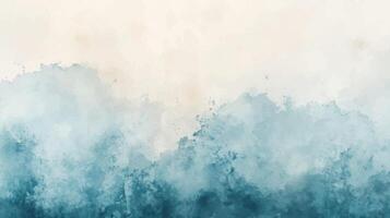 Abstract horizontal watercolor blue background. Hand drawn dark texture. Brush stroked painting pastel color vector