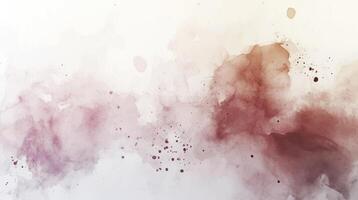 watercolor background with abstract brushed splattered ink texture in horizontal orientation. Hand drawn texture. Brush stroked painting pastel red color vector