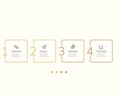 Modern Business Infographic template. Infographic design with icons and 4 options or steps. Thin line . Infographics business concept. low charts, presentations, banners, printed materials vector