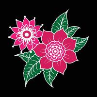 Circular stained glass window, front view, colorful rose window of cathedral vector