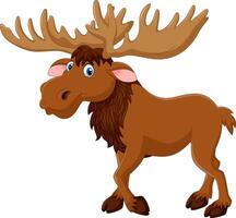 Big funny cartoon moose vector