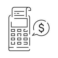 Payment Methods and Pos Terminal, Credit Card, Receipt vector