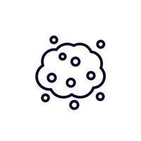 Dust line icon with a cloud vector