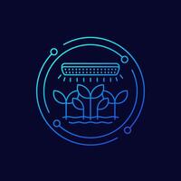phytolamp icon, LED grow light linear design vector