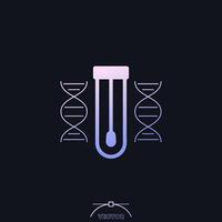 dna swab test icon with a gradient vector
