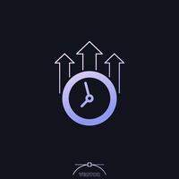 overtime icon, long working hours vector