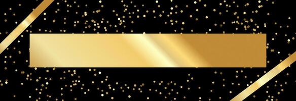 Gold banner for the day of discounts. vector