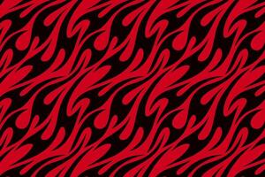 abstract fire red dark tribal seamless pattern for merchandise and packaging. retro tattoo fire pattern on black background. vintage flaming pattern. groovy red flame seamless pattern vector