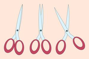 illustration of a set of scissors. Ideal for back-to-school themes, educational materials, and craft projects. vector