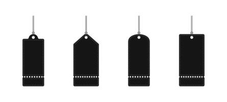 Tag product icon set. Label and pricing symbols for retail vector