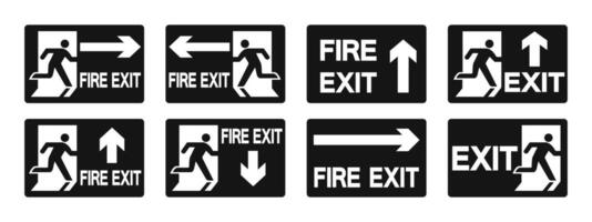 Exit sign. Emergency escape symbol vector