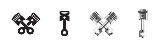 Car piston icon. Engine part symbol vector
