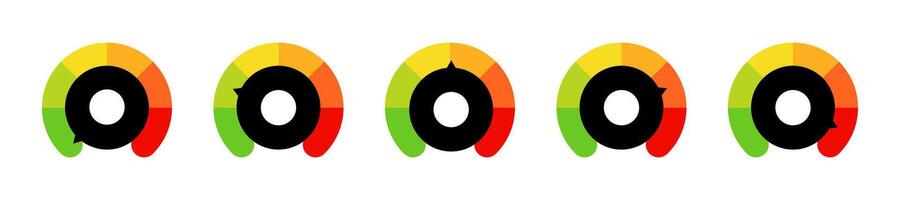 Gauge arrows icon. Measurement dial symbol vector