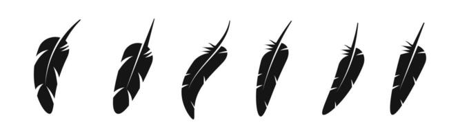Feather icon. Soft texture symbol vector