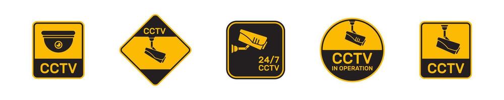 CCTV camera icon. Security monitoring vector