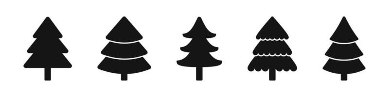 Pine tree icon. Evergreen nature symbol vector