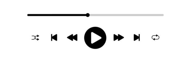 Media player icon. Control button symbol vector
