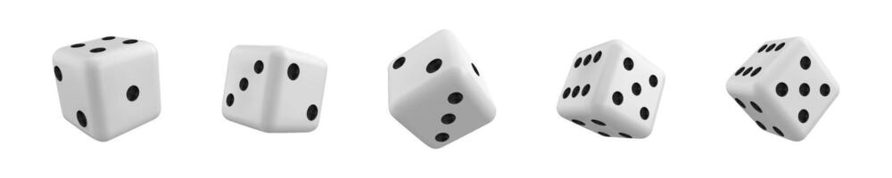 Realistic dice icon. Gambling game symbol vector